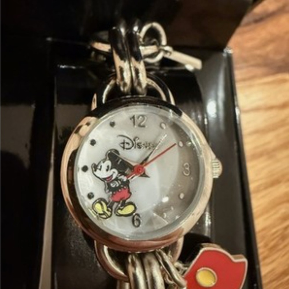 Disney Women's Mickey Mouse Charm Watch Brand New in Box